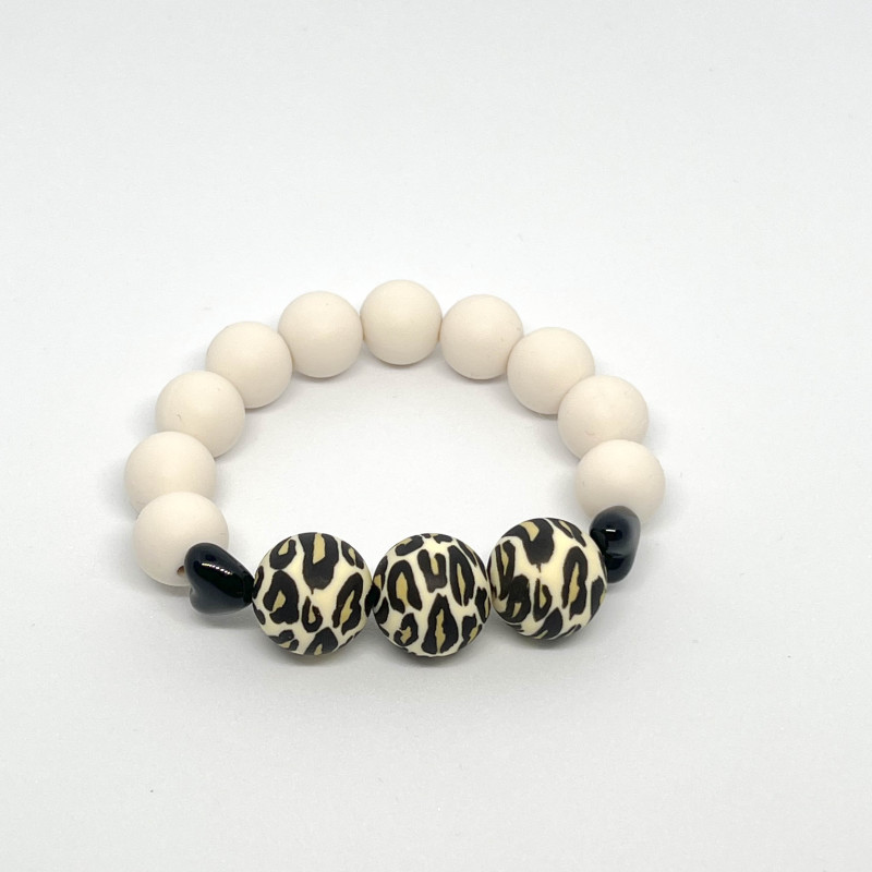 ENSEMBLE DE 4 BRACELETS FEMME -  "MANCHETTE" -  NOIRS & GRAOU