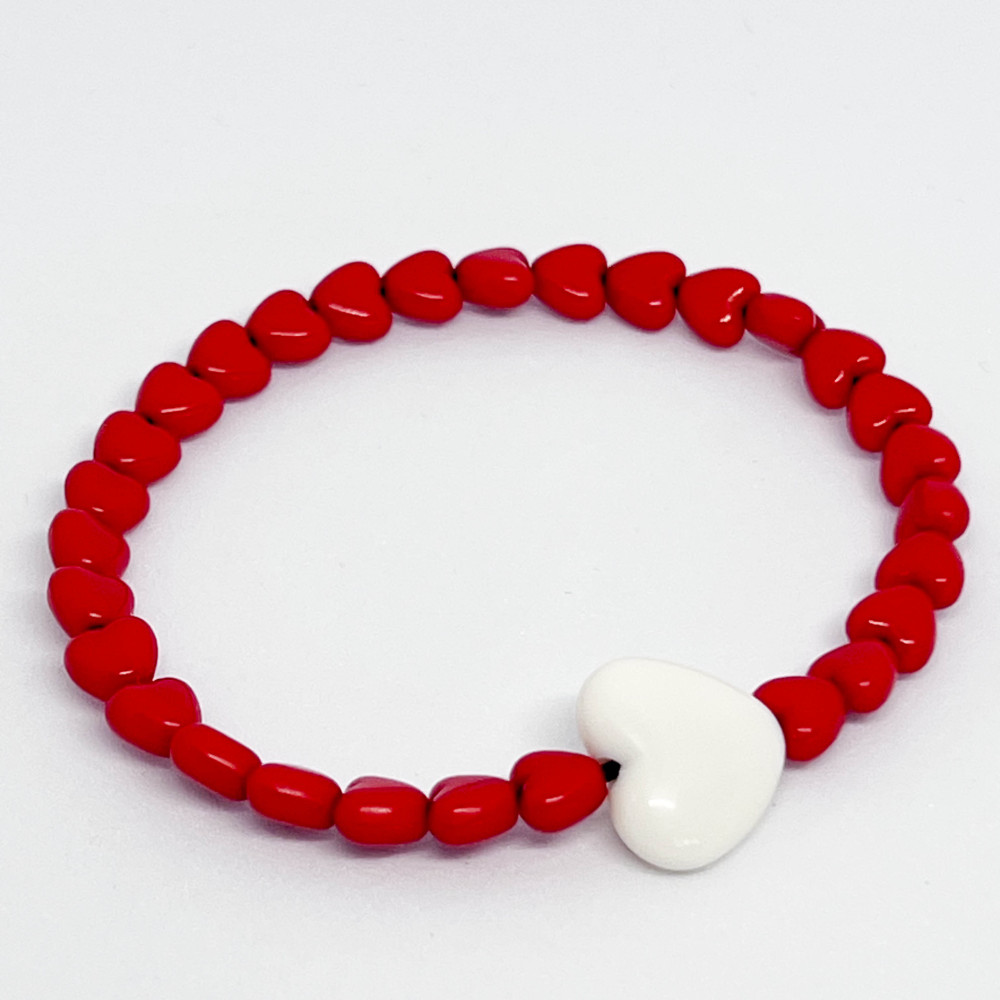 Bracelet femme - MINI COEURS ROUGES - UN2CROIX