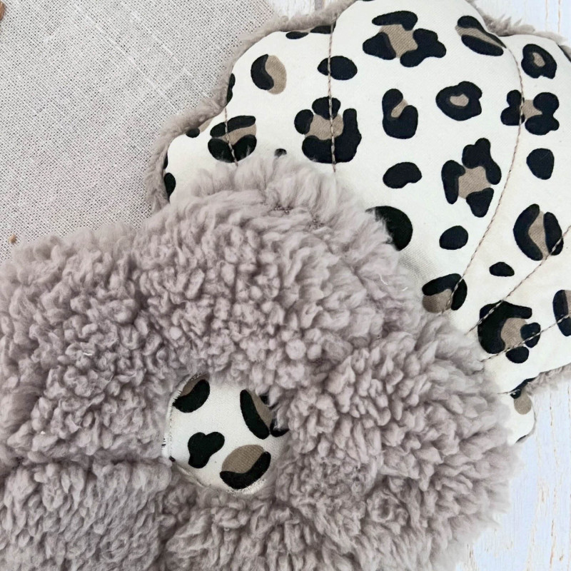 BOUILLOTTE SECHE – PAQUERETTE MOUMOUTE  - BEIGE & LEOPARD