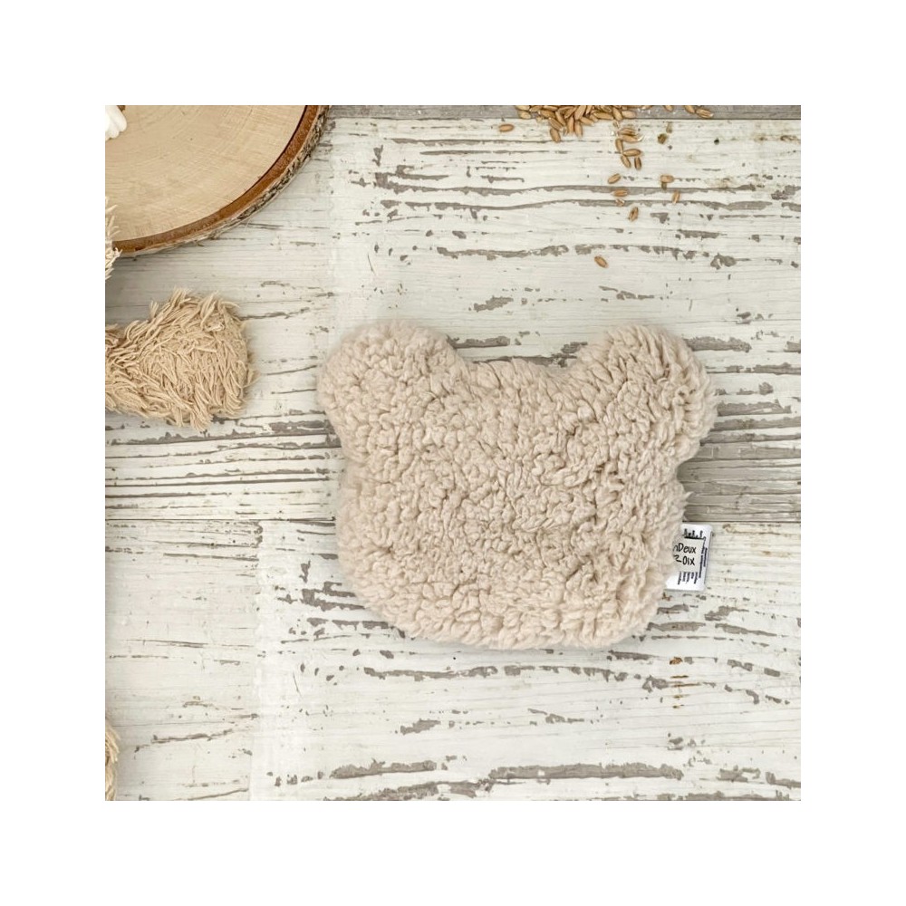 BOUILLOTTE SECHE UNDEUXCROIX – OURS - MOUMOUTE BEIGE| Made in France