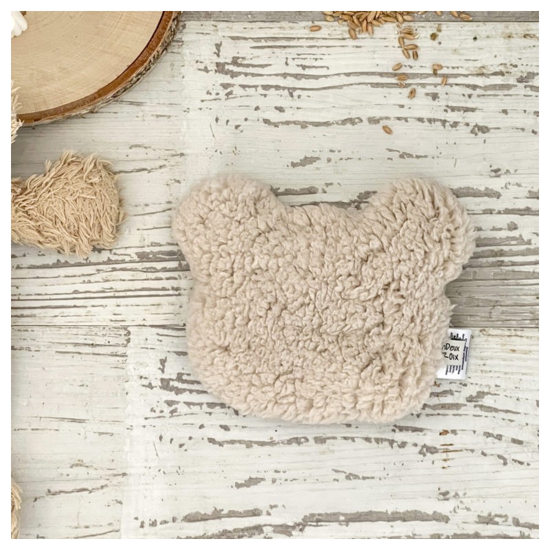 BOUILLOTTE SECHE UNDEUXCROIX – OURS - MOUMOUTE BEIGE| Made in France