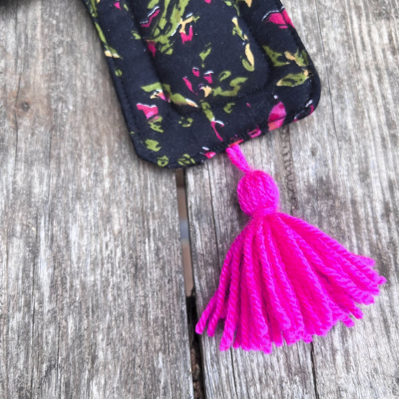 Croix ex-voto tissu réversible – décoration murale artisanale - UN2CROIX