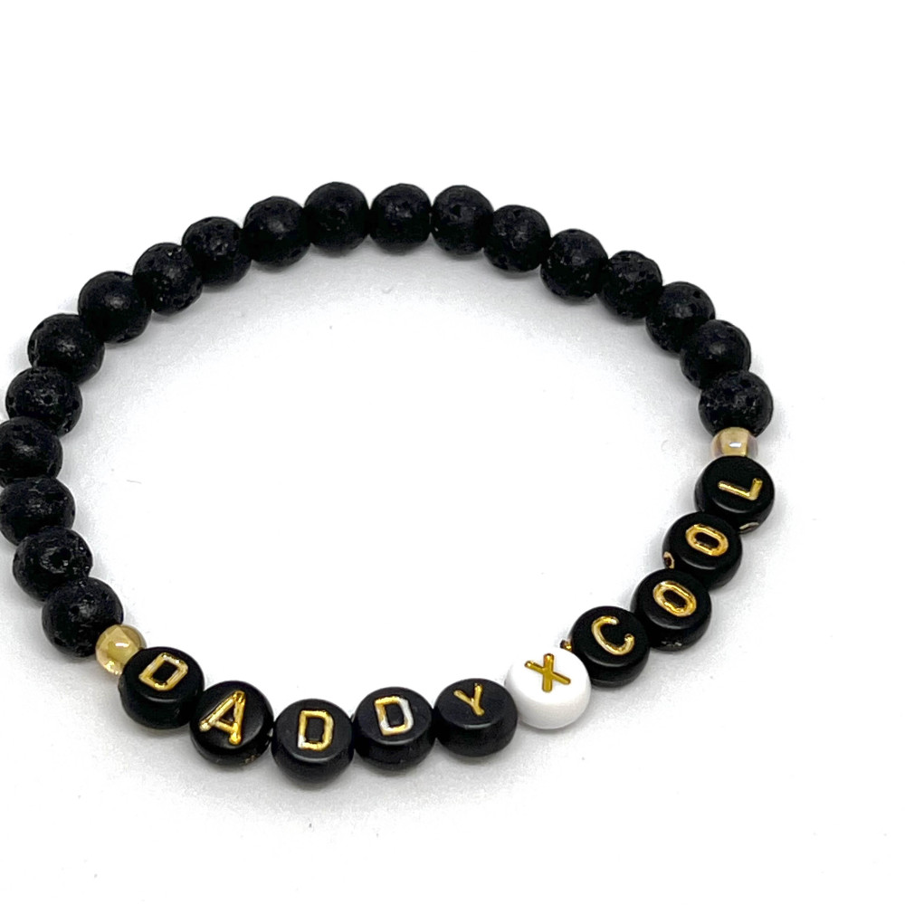 Bracelet homme - SPECIAL FETE DES PERES - "PAPA" (message personnalisable)