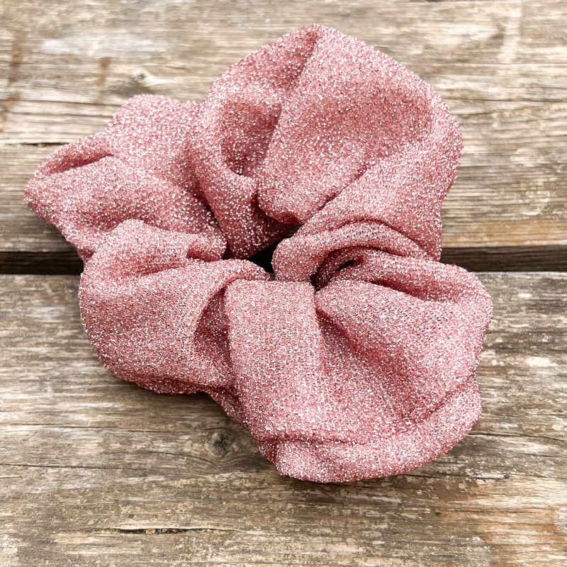 Maxi Chouchou en tissu pailleté faits main – Accessoires cheveux artisanaux | UN2CROIX