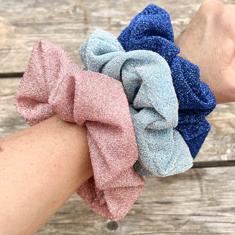 Maxi Chouchou en tissu pailleté faits main – Accessoires cheveux artisanaux | UN2CROIX