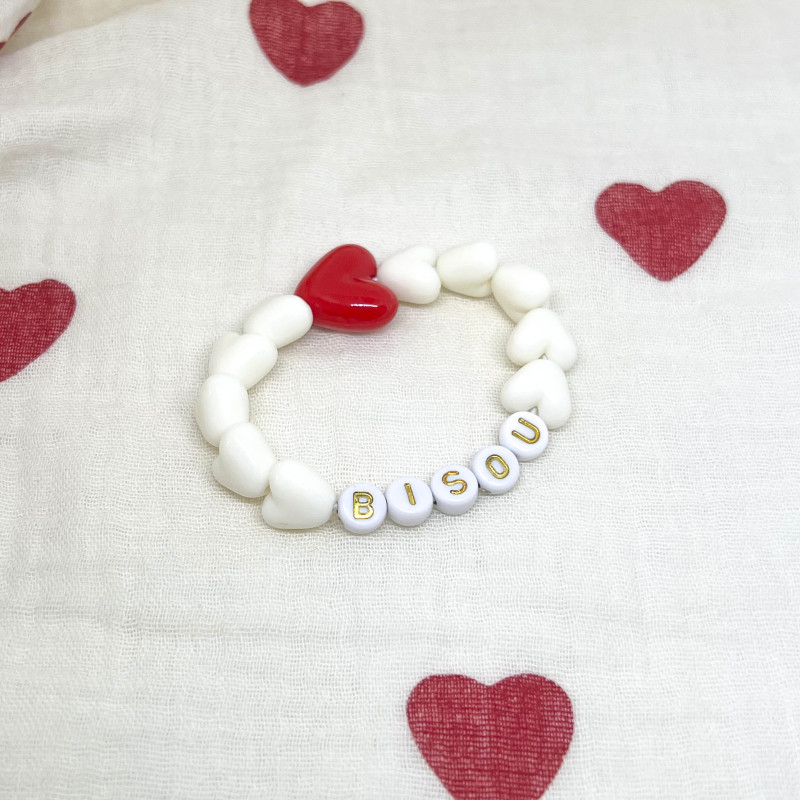 BRACELET ENFANT - "BISOU" special rentree des classes