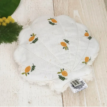 BOUILLOTTE SECHE UNDEUXCROIX –   COQUILLAGE - gaze petits citrons| Made in France