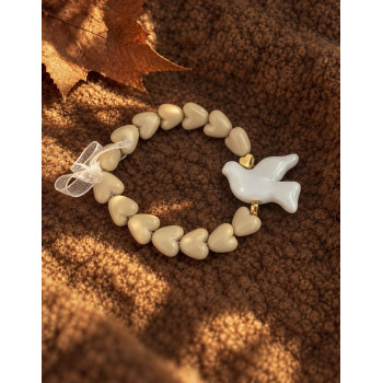 bracelet enfant - COEURS & COLOMBE - cafe