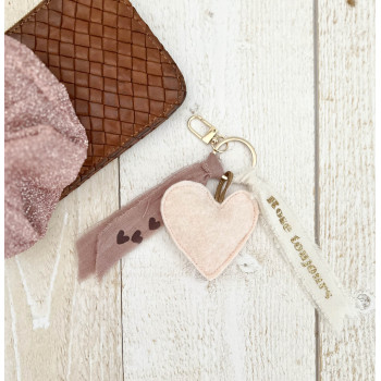 porte clefs - "rose toujours" - rose nude
