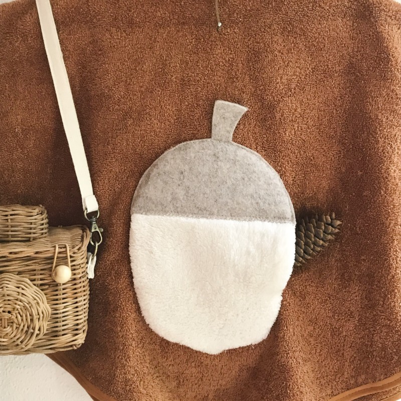 PONCHO DE BAIN UNDEUXCROIX – ECUREUIL – Doux, pratique et fabriqué en France