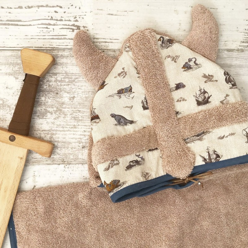 PONCHO DE BAIN UNDEUXCROIX – VICKING – Doux, pratique et fabriqué en France