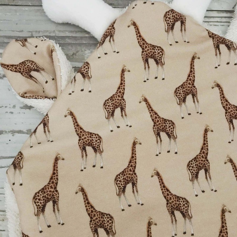 PONCHO DE BAIN UNDEUXCROIX – GIRAFE – Doux, pratique et fabriqué en France