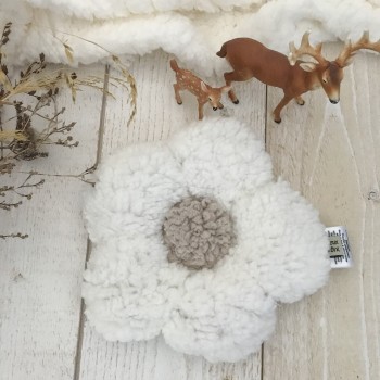 BOUILLOTTE SECHE UNDEUXCROIX – PAQUERETTE– MOUMOUTE ECRUE | Douce & Naturelle