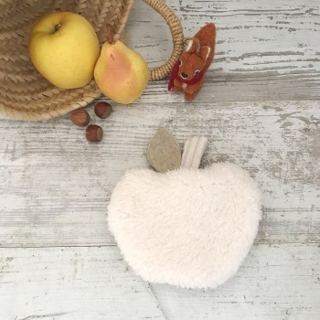 BOUILLOTTE SECHE UNDEUXCROIX –  POMME - MOUMOUTE ECRUE| Made in France