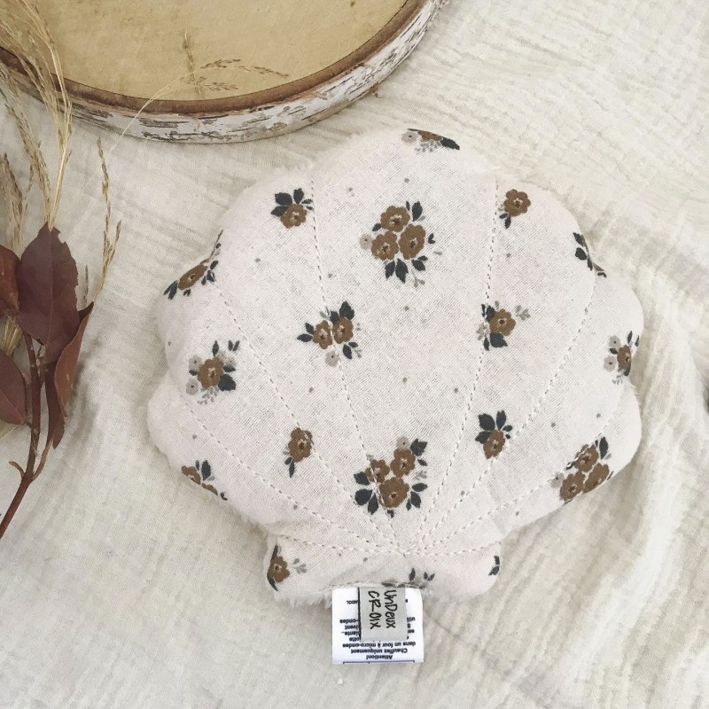 BOUILLOTTE SECHE UNDEUXCROIX –   COQUILLAGE - GAZE NEW FLOWERS| Made in France