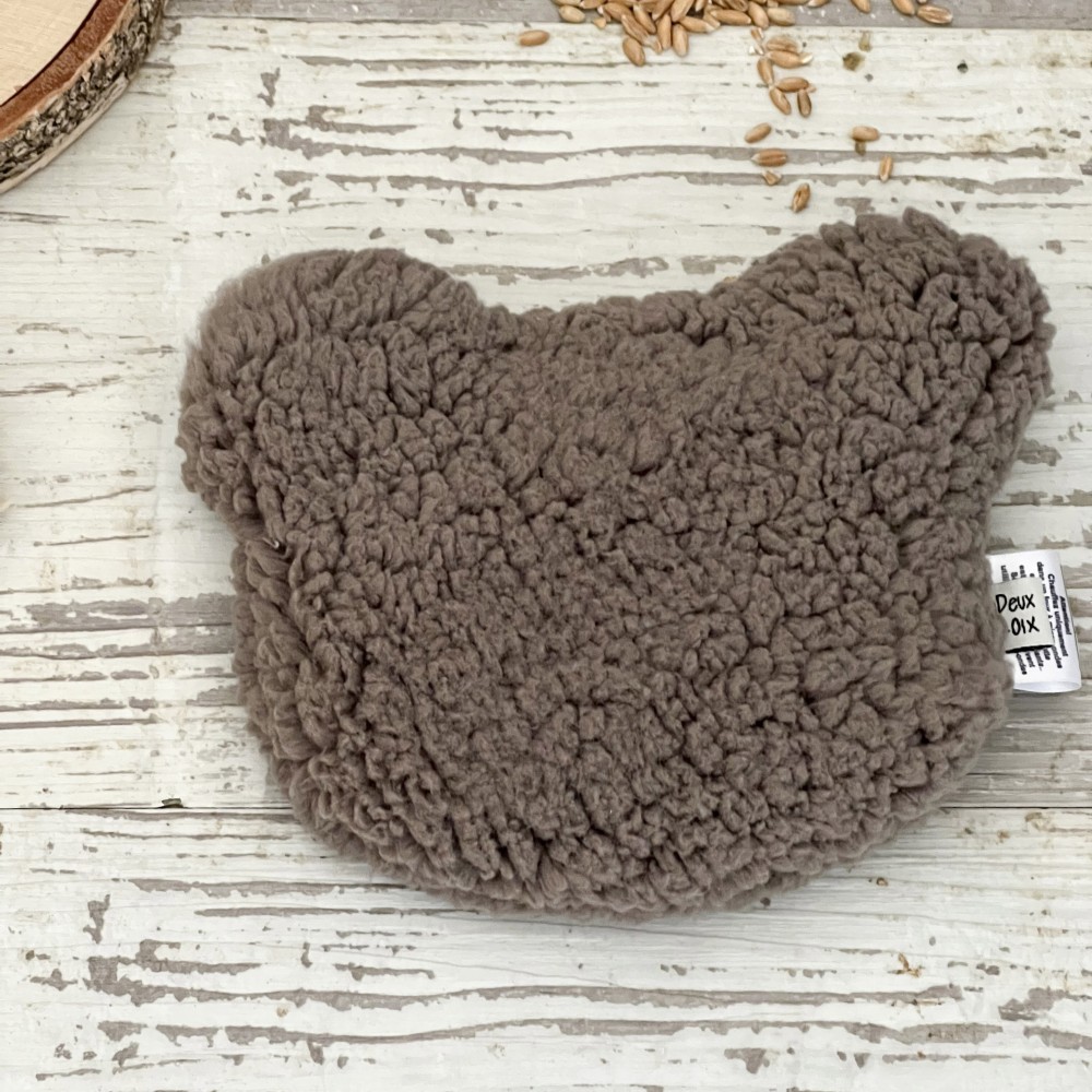 BOUILLOTTE SECHE UNDEUXCROIX – OURS - MOUMOUTE TAUPE| Made in France