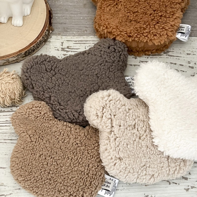 BOUILLOTTE SECHE UNDEUXCROIX – OURS - MOUMOUTE TAUPE| Made in France