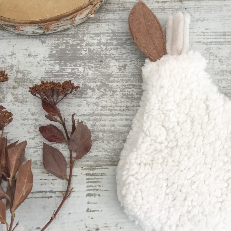 BOUILLOTTE SECHE UNDEUXCROIX –  POMME - MOUMOUTE ECRUE| Made in France