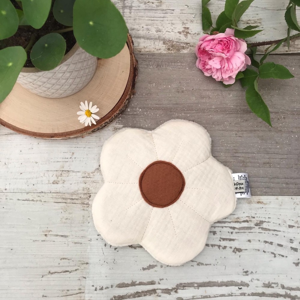 BOUILLOTTE SECHE – PAQUERETTE– gaze ecru| Made in France