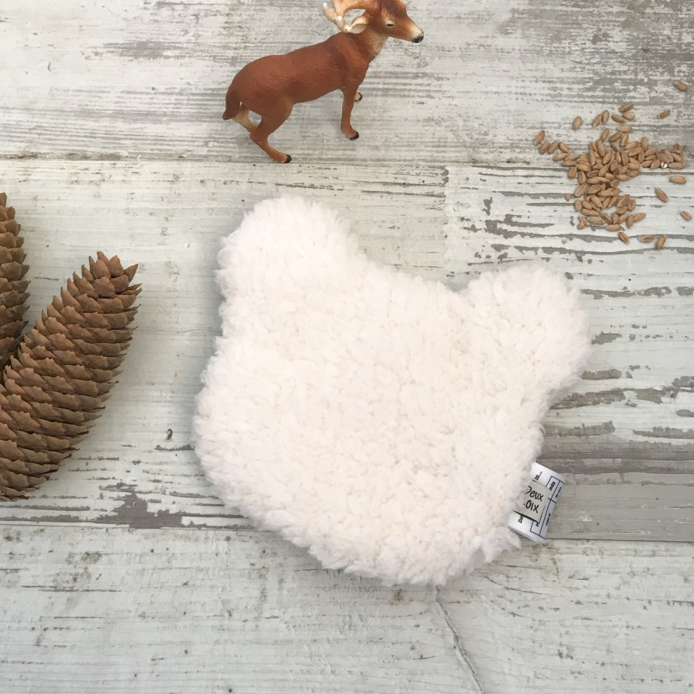BOUILLOTTE SECHE UNDEUXCROIX – OURS - MOUMOUTE ECRU| Made in France