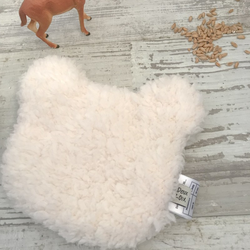 BOUILLOTTE SECHE UNDEUXCROIX – OURS - MOUMOUTE ECRU| Made in France