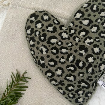 BOUILLOTTE SECHE – COEUR - GRAOU KAKI| Douce & Naturelle