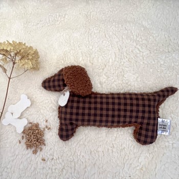 BOUILLOTTE SECHE UNDEUXCROIX –  TECKEL - CARREAU CHOCOLAT| Made in France